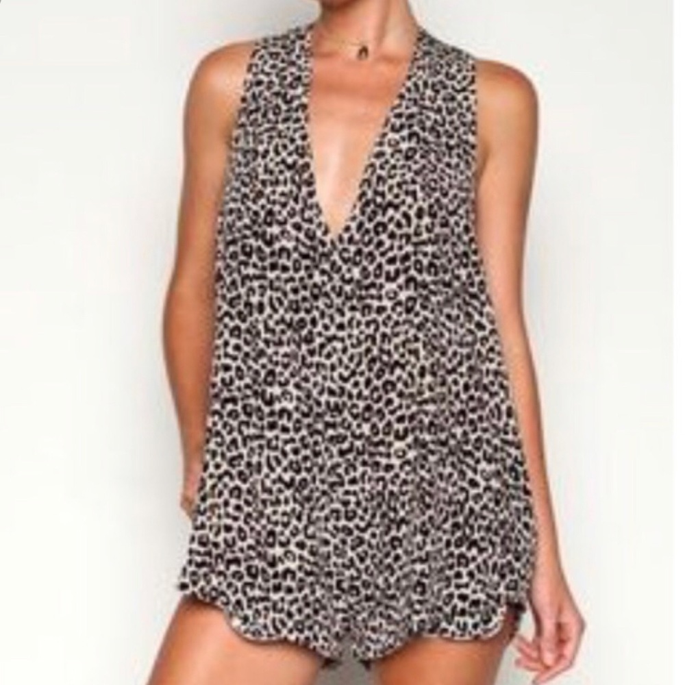 ISO Acacia Haiku Romper in Snow Leopard M